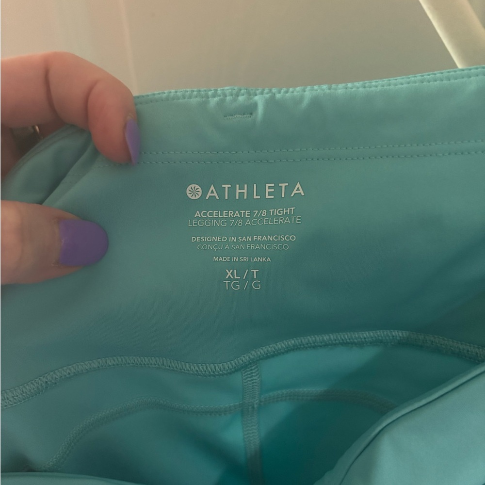 Athleta Turquoise 7/8 Leggings